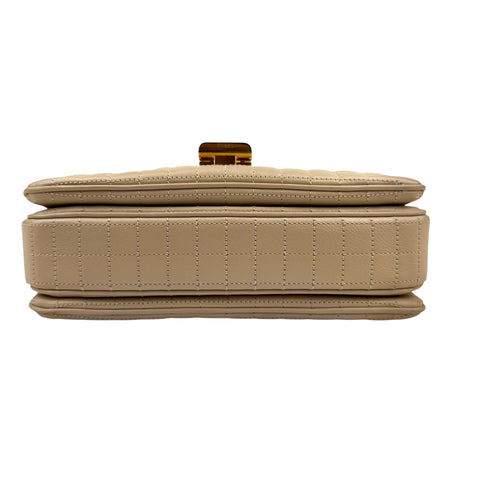 Celine Beige Quilted Leather Medium C Bag