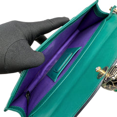 Pre-owned bvlgari-green-serpenti-forever-shoulder-bag-front