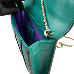 Pre-owned bvlgari-green-serpenti-forever-shoulder-bag-front