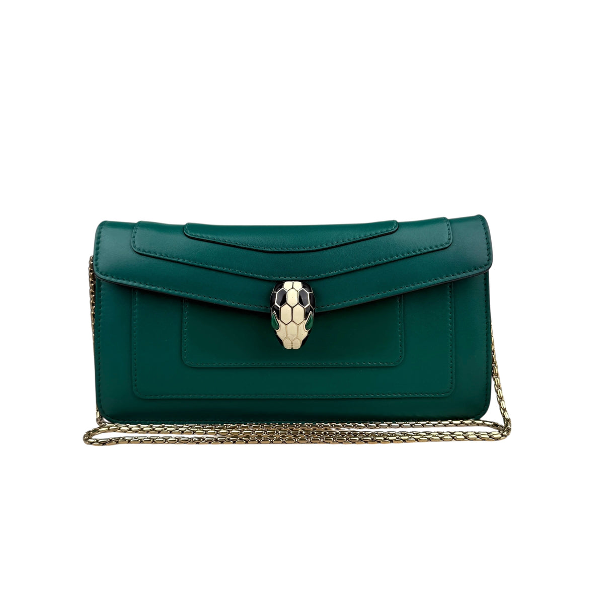 Bvlgari Green Serpenti Forever Shoulder Bag