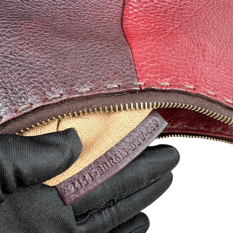 Fendi Selleria Leather Chain Hobo Shoulder Bag Tote