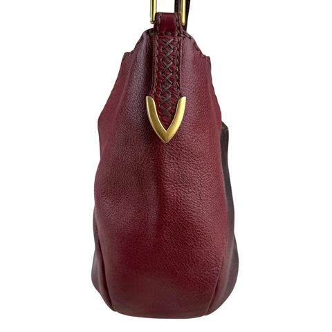 Fendi Selleria Leather Chain Hobo Shoulder Bag Tote