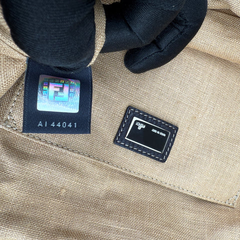 Fendi Zucca Canvas Hand Bag Brown Black
