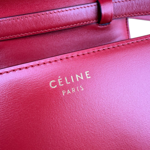 Celine Red Leather Small Box Bag