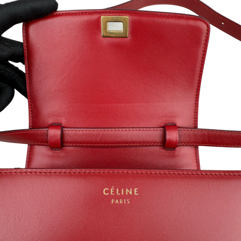 Celine Red Leather Small Box Bag