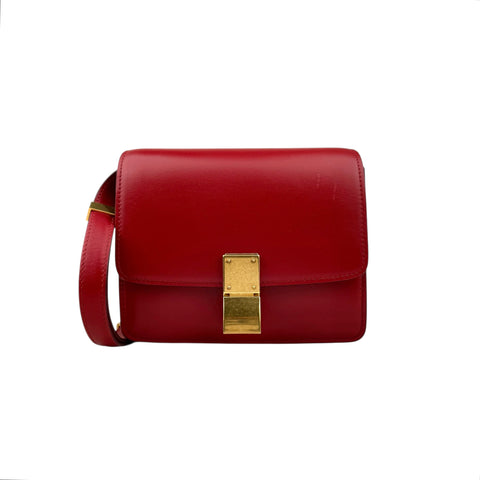 Celine Red Leather Small Box Bag