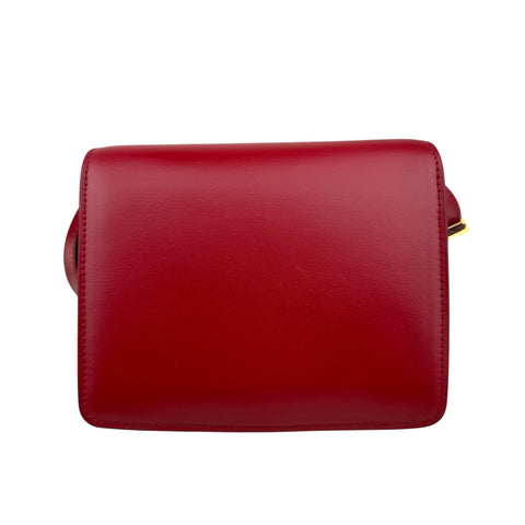 Celine Red Leather Small Box Bag