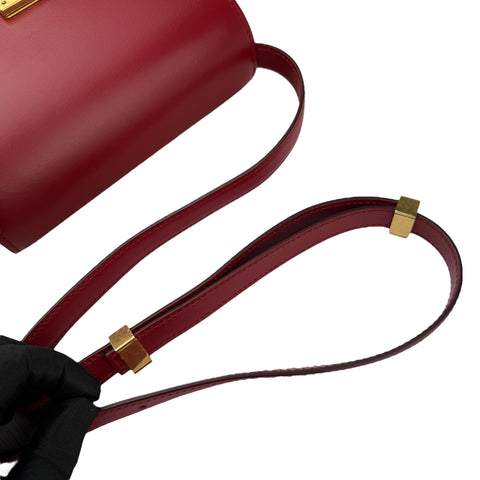 Celine Red Leather Small Box Bag
