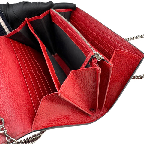 Gucci Dionysus Mini Chain Bag Leather Red Chain Wallet