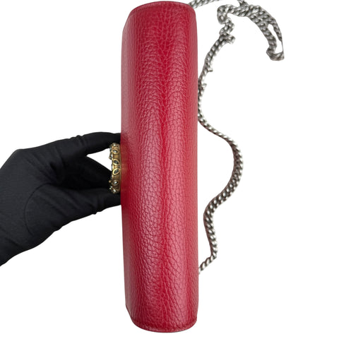 Gucci Dionysus Mini Chain Bag Leather Red Chain Wallet