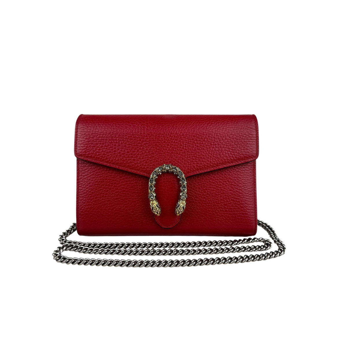 Gucci Dionysus Mini Chain Bag Leather Red Chain Wallet
