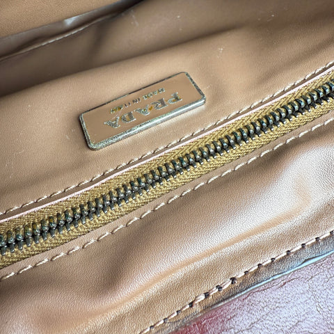 Prada Cognac Leather Flap Shoulder Bag