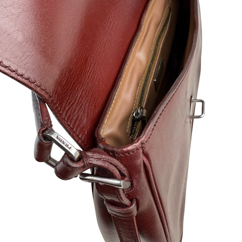Prada Cognac Leather Flap Shoulder Bag