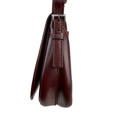 Prada Cognac Leather Flap Shoulder Bag
