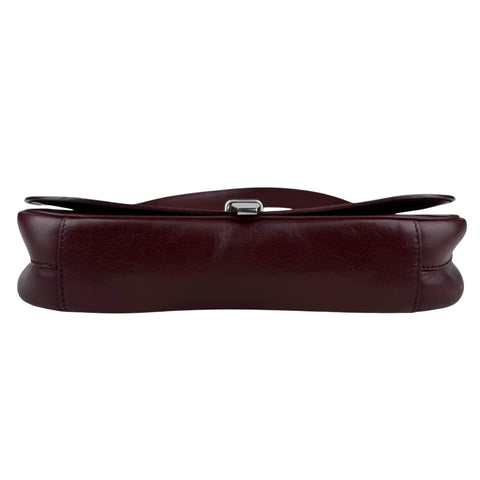 Prada Cognac Leather Flap Shoulder Bag