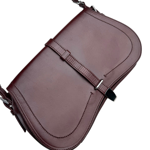 Prada Cognac Leather Flap Shoulder Bag