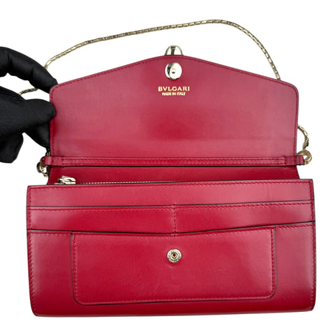 Bvlgari Serpenti Forever Chain Wallet Flamingo