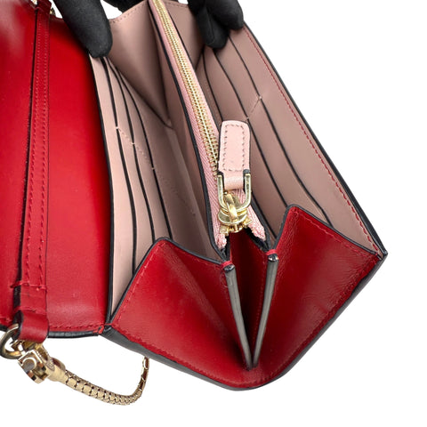 Bvlgari Serpenti Forever Chain Wallet Flamingo