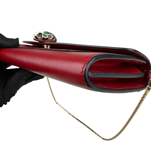 Bvlgari Serpenti Forever Chain Wallet Flamingo