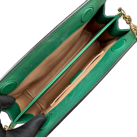 Gucci Emerald Snakeskin Ophidia Shoulder Bag