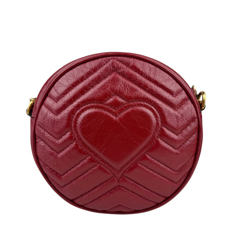 Gucci GG Marmont Round Shoulder Bag Red