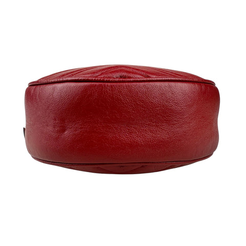 Gucci GG Marmont Round Shoulder Bag Red