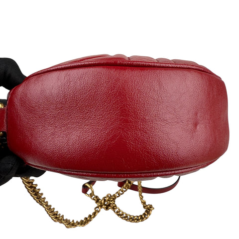 Gucci GG Marmont Round Shoulder Bag Red