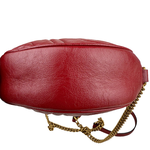 Gucci GG Marmont Round Shoulder Bag Red