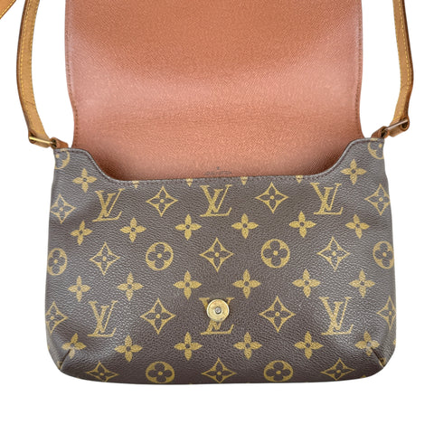 Brown Louis Vuitton Monogram Musette Tango Short Strap Shoulder Bag