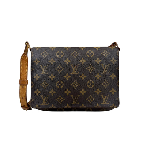 Brown Louis Vuitton Monogram Musette Tango Short Strap Shoulder Bag