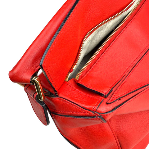 Loewe Medium Puzzle Bag Satchel Red