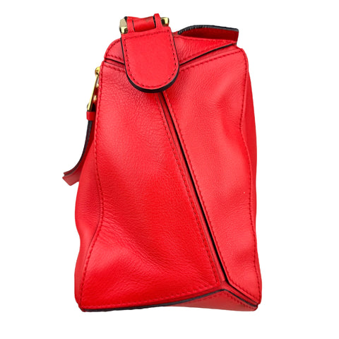 Loewe Medium Puzzle Bag Satchel Red
