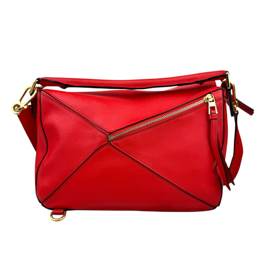 Loewe Medium Puzzle Bag Satchel Red