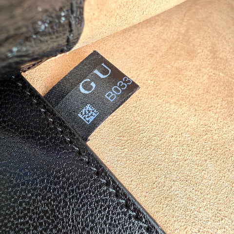 Gucci Dionysus Shoulder Bag – Black & White Geometric Leather with Silver Chain