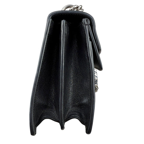 Gucci Dionysus Shoulder Bag – Black & White Geometric Leather with Silver Chain