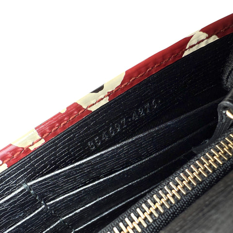 Gucci Leather Leopard Print clutch crossbody Chain Shoulder Wallet Bag