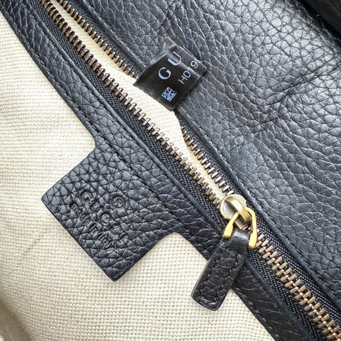 Gucci  Marmont GG Top Handle Flap Bag Black Leather