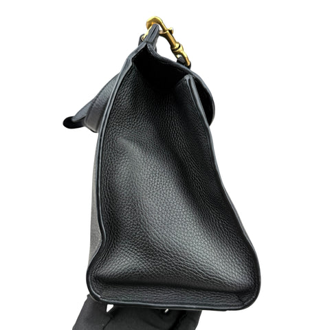 Gucci  Marmont GG Top Handle Flap Bag Black Leather