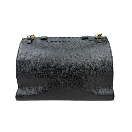 Gucci  Marmont GG Top Handle Flap Bag Black Leather