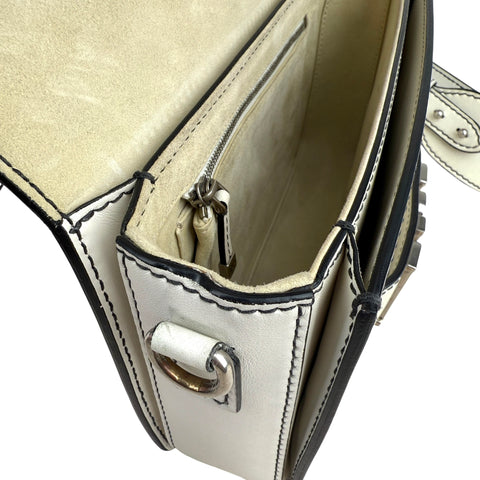 Dior J'adior White Crossbody Bag in Calfskin, Silver hardware