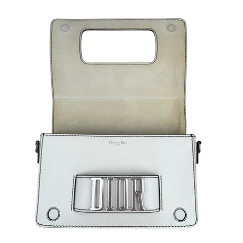 Dior J'adior White Crossbody Bag in Calfskin, Silver hardware