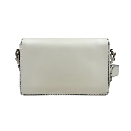 Dior J'adior White Crossbody Bag in Calfskin, Silver hardware