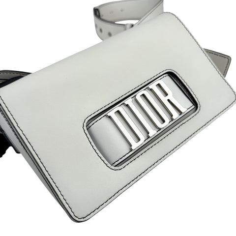 Dior J'adior White Crossbody Bag in Calfskin, Silver hardware