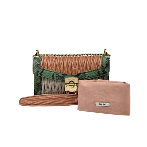 Miu Miu Confidential colour block lambskin bag