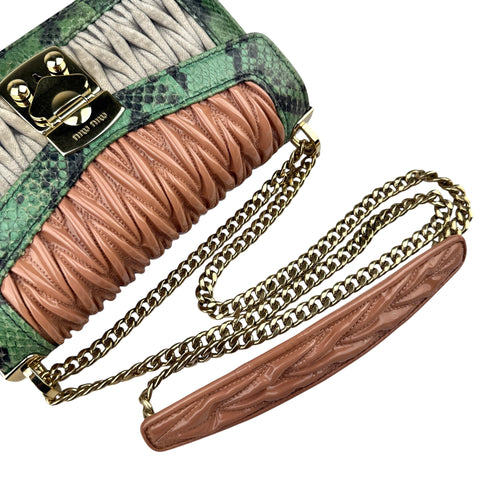 Miu Miu Confidential colour block lambskin bag