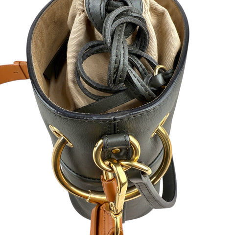 Chloé Roy Bucket Bag Medium Green Leather