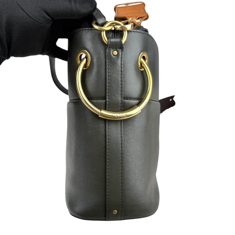 Chloé Roy Bucket Bag Medium Green Leather