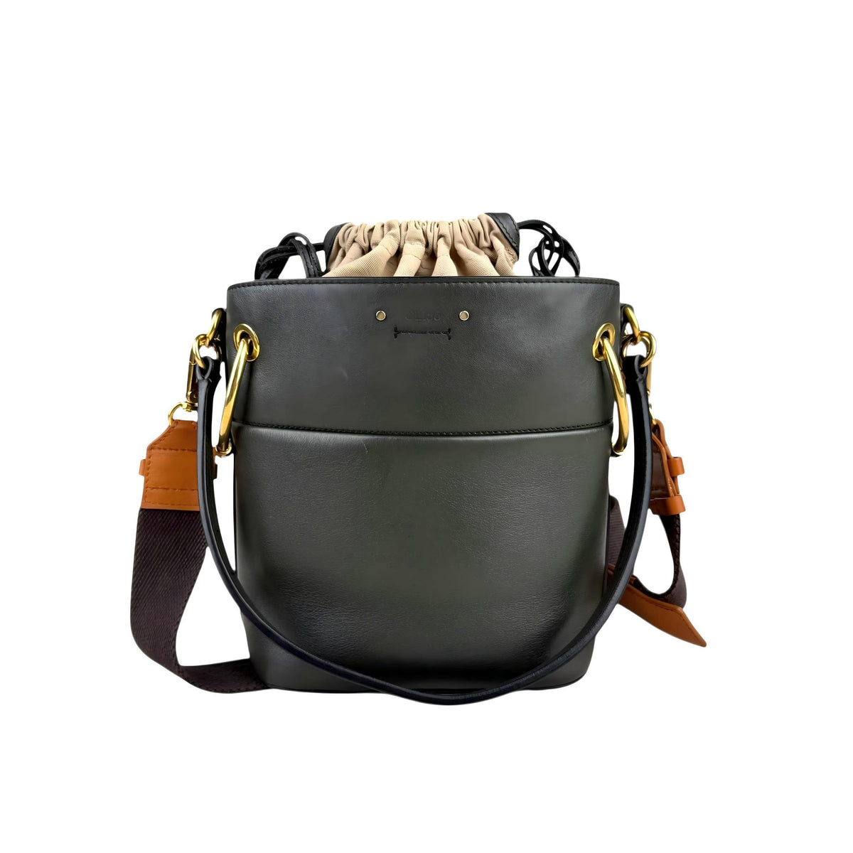 Chloé Roy Bucket Bag Medium Green Leather