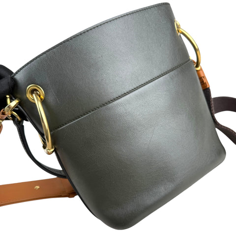 Chloé Roy Bucket Bag Medium Green Leather