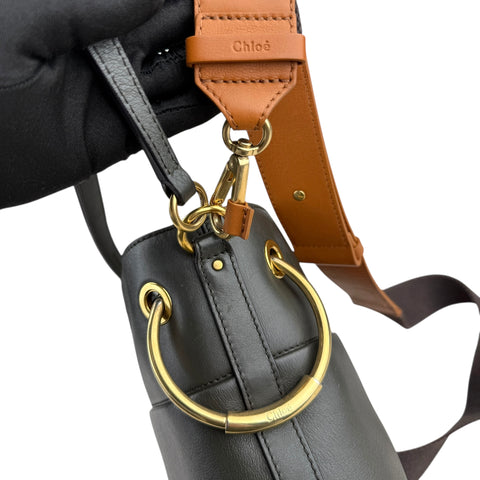 Chloé Roy Bucket Bag Medium Green Leather